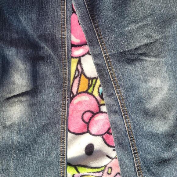 Foxy Jeans Brand Girls Size 12 Y2K 2000s Pants Cute Petite Semi Flared Skinny - Picture 8 of 8